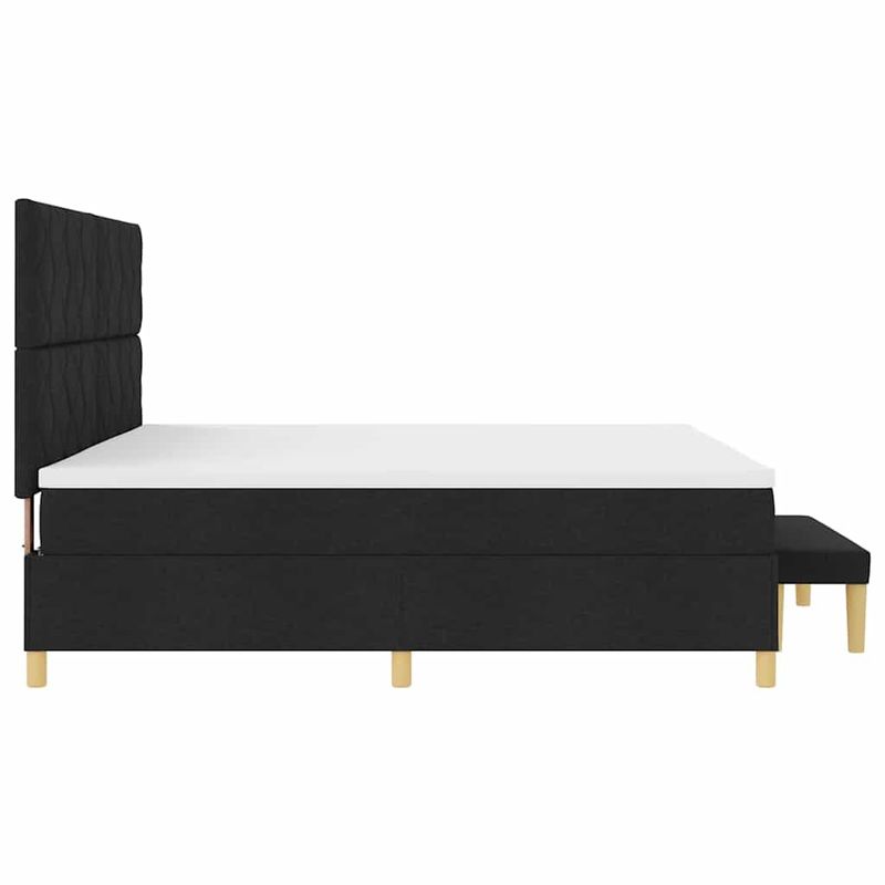 Casa si Gradina - Mobilier - Paturi si accesorii - Paturi - Pat cu arcuri cu saltea Negru 200 x 200 cm tesatura - Infinity.ro