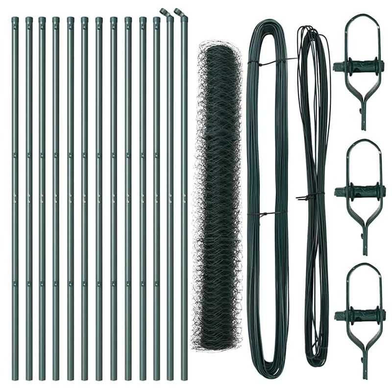 Casa si Gradina - Gradina si terasa - Garduri, panouri si accesorii - Ingradire cu stalpi Verde 1.4 x 25 m otel acoperit cu PVC - Infinity.ro