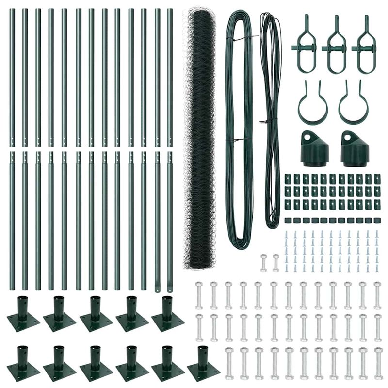 Casa si Gradina - Gradina si terasa - Garduri, panouri si accesorii - Ingradire cu stalpi Verde 1.4 x 25 m otel acoperit cu PVC - Infinity.ro