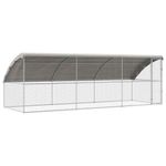 Petshop - Accesorii petshop - Culcusuri si custi - Custi interior si exterior - Cusca pentru pui Argintiu 600 x 200 x 198.5 cm Otel Galvanizat - Infinity.ro