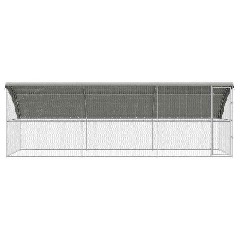 Petshop - Accesorii petshop - Culcusuri si custi - Custi interior si exterior - Cusca pentru pui Argintiu 600 x 200 x 198.5 cm Otel Galvanizat - Infinity.ro
