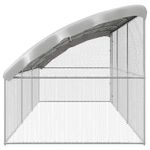 Petshop - Accesorii petshop - Culcusuri si custi - Custi interior si exterior - Cusca pentru pui Argintiu 600 x 200 x 198.5 cm Otel Galvanizat - Infinity.ro