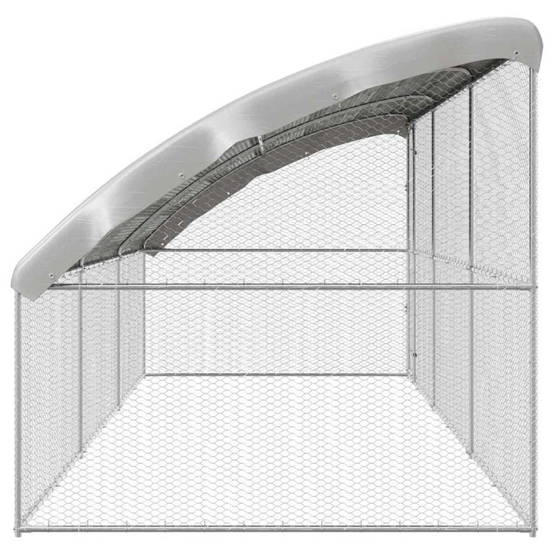Petshop - Accesorii petshop - Culcusuri si custi - Custi interior si exterior - Cusca pentru pui Argintiu 600 x 200 x 198.5 cm Otel Galvanizat - Infinity.ro