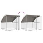 Petshop - Accesorii petshop - Culcusuri si custi - Custi interior si exterior - Cusca pentru pui Argintiu 600 x 200 x 198.5 cm Otel Galvanizat - Infinity.ro