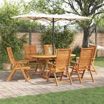 Casa si Gradina - Gradina si terasa - Mobilier exterior - Mese gradina - Set de masa pentru gradina 7 pcs Maro lemn masiv de acacia - Infinity.ro
