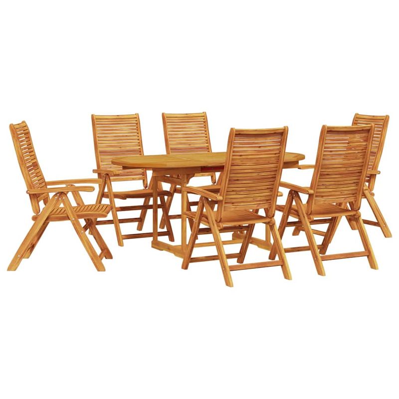 Casa si Gradina - Gradina si terasa - Mobilier exterior - Mese gradina - Set de masa pentru gradina 7 pcs Maro lemn masiv de acacia - Infinity.ro