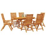 Casa si Gradina - Gradina si terasa - Mobilier exterior - Mese gradina - Set de masa pentru gradina 7 pcs Maro lemn masiv de acacia - Infinity.ro