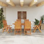 Casa si Gradina - Gradina si terasa - Mobilier exterior - Mese gradina - Set de masa pentru gradina 7 pcs Maro lemn masiv de acacia - Infinity.ro