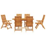Casa si Gradina - Gradina si terasa - Mobilier exterior - Mese gradina - Set de masa pentru gradina 7 pcs Maro lemn masiv de acacia - Infinity.ro