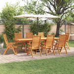 Casa si Gradina - Gradina si terasa - Mobilier exterior - Mese gradina - Set de masa pentru gradina 9 pcs Maro lemn masiv de acacia - Infinity.ro
