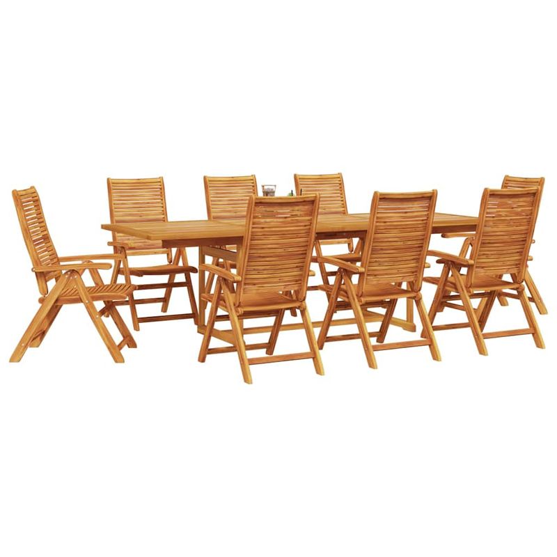 Casa si Gradina - Gradina si terasa - Mobilier exterior - Mese gradina - Set de masa pentru gradina 9 pcs Maro lemn masiv de acacia - Infinity.ro