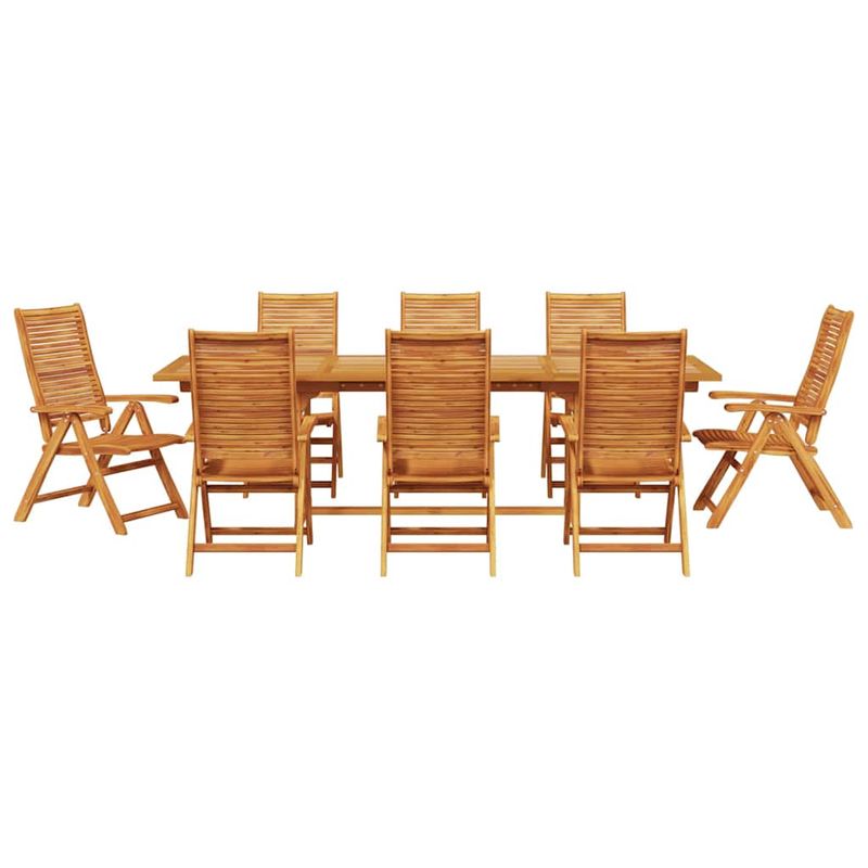 Casa si Gradina - Gradina si terasa - Mobilier exterior - Mese gradina - Set de masa pentru gradina 9 pcs Maro lemn masiv de acacia - Infinity.ro