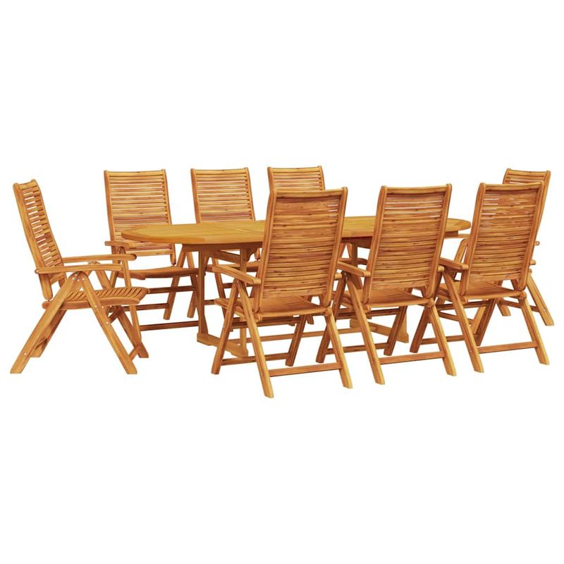 Casa si Gradina - Gradina si terasa - Mobilier exterior - Mese gradina - Set de masa pentru gradina 9 pcs Maro lemn masiv de acacia - Infinity.ro