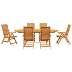 Casa si Gradina - Gradina si terasa - Mobilier exterior - Mese gradina - Set de masa pentru gradina 7 pcs Maro lemn masiv de acacia - Infinity.ro