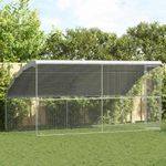 Petshop - Accesorii petshop - Culcusuri si custi - Custi interior si exterior - Cusca pentru pui Argintiu 400 x 200 x 198.5 cm Otel Galvanizat - Infinity.ro