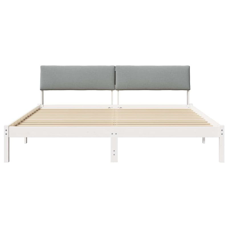 Casa si Gradina - Mobilier - Paturi si accesorii - Paturi - Cadru de pat Alb si gri deschis 180 x 200 cm Lemn masiv de pin - Infinity.ro
