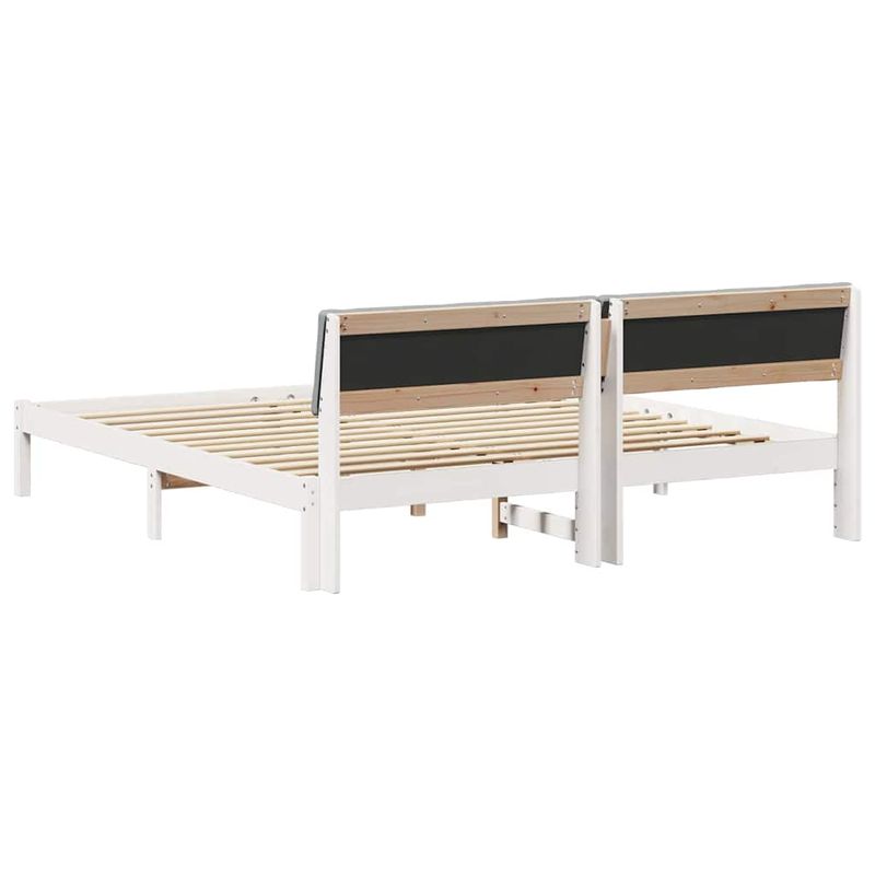 Casa si Gradina - Mobilier - Paturi si accesorii - Paturi - Cadru de pat Alb si gri deschis 180 x 200 cm Lemn masiv de pin - Infinity.ro