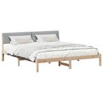 Casa si Gradina - Mobilier - Paturi si accesorii - Paturi - Cadru de pat Maro si gri deschis 180 x 200 cm Lemn masiv de pin - Infinity.ro