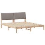 Casa si Gradina - Mobilier - Paturi si accesorii - Paturi - Cadru de pat Maroniu si taupe 180 x 200 cm Lemn masiv de pin - Infinity.ro