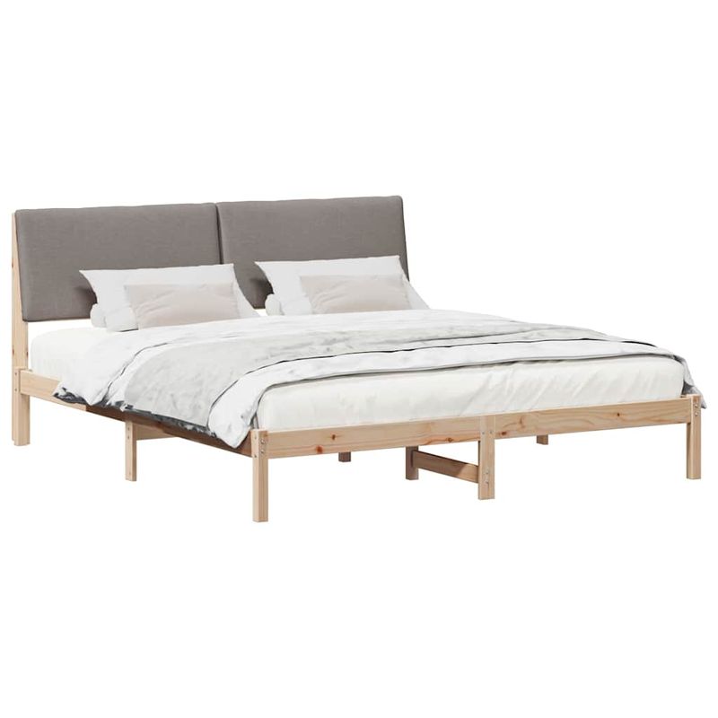 Casa si Gradina - Mobilier - Paturi si accesorii - Paturi - Cadru de pat Maroniu si taupe 180 x 200 cm Lemn masiv de pin - Infinity.ro