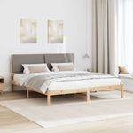 Casa si Gradina - Mobilier - Paturi si accesorii - Paturi - Cadru de pat Maroniu si taupe 180 x 200 cm Lemn masiv de pin - Infinity.ro