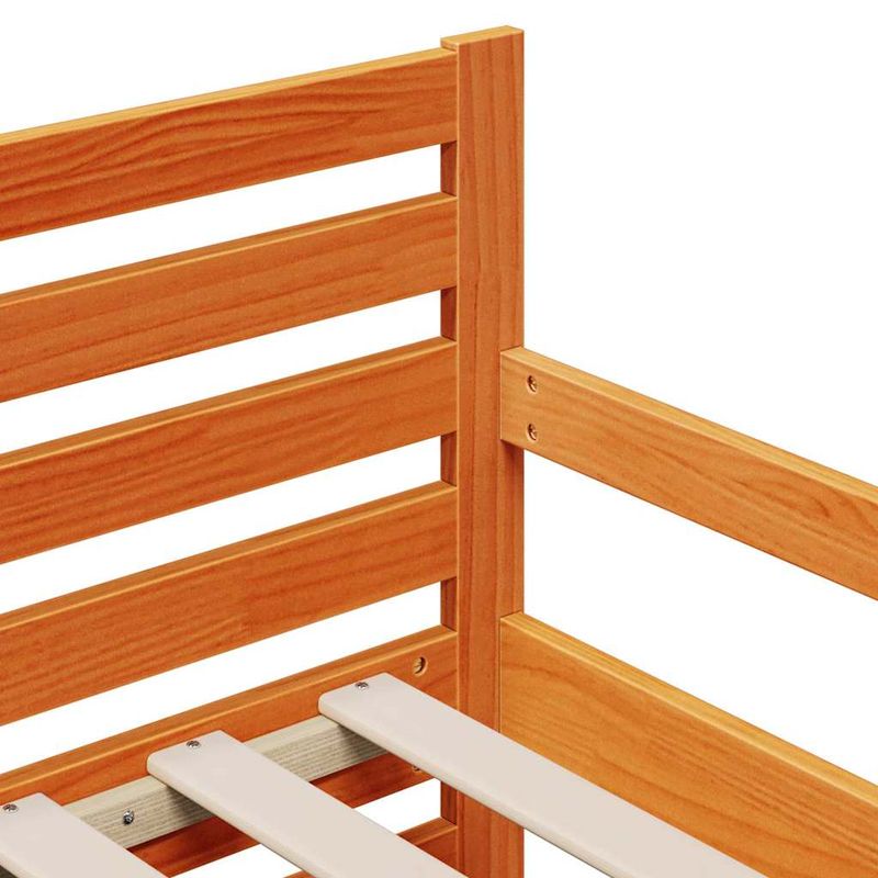Casa si Gradina - Mobilier - Paturi si accesorii - Paturi - Cadru de pat cu saltea cu headboard Maro ceruit 80 x 200 cm - Infinity.ro
