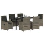 Casa si Gradina - Gradina si terasa - Mobilier exterior - Scaune si sezlonguri gradina - Set de masa pentru gradina 7 pcs Gri poliratan - Infinity.ro