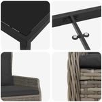 Casa si Gradina - Gradina si terasa - Mobilier exterior - Scaune si sezlonguri gradina - Set de masa pentru gradina 7 pcs Gri poliratan - Infinity.ro