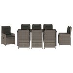 Casa si Gradina - Gradina si terasa - Mobilier exterior - Scaune si sezlonguri gradina - Set de masa pentru gradina 9 pcs Gri poliratan - Infinity.ro