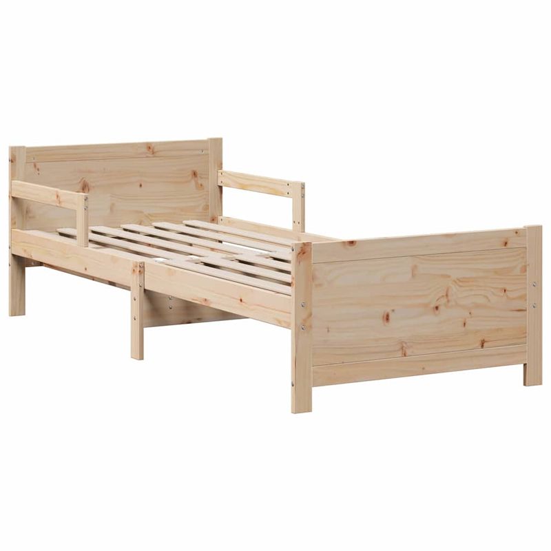 Casa si Gradina - Mobilier - Paturi si accesorii - Paturi - Cadru de pat cu saltea cu headboard Maro 80 x 200 cm - Infinity.ro