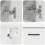 Casa si Gradina - Mobilier - Seturi de mobilier - Seturi baie - Set de mobilier pentru baie cu raft 2 pcs Alb 76.5 x 35 x 64 cm - Infinity.ro