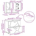 Casa si Gradina - Mobilier - Seturi de mobilier - Seturi baie - Set de mobilier pentru baie cu raft 2 pcs Alb 76.5 x 35 x 64 cm - Infinity.ro