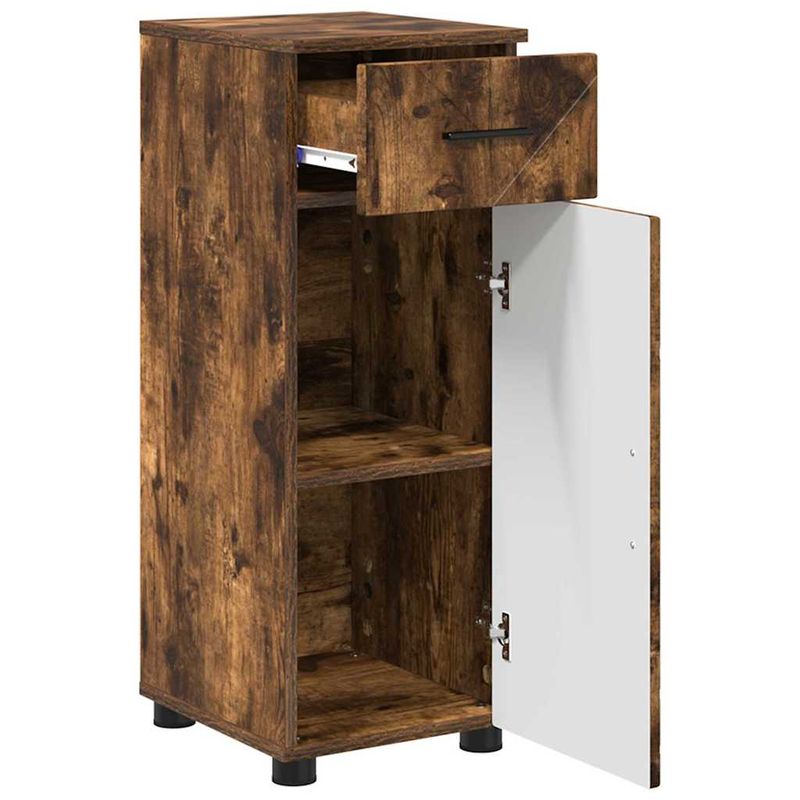 Casa si Gradina - Mobilier - Seturi de mobilier - Seturi baie - Set de mobilier pentru baie cu sertar 3 pcs Stejar afumat - Infinity.ro