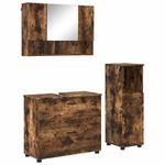 Casa si Gradina - Mobilier - Seturi de mobilier - Seturi baie - Set de mobilier pentru baie cu sertar 3 pcs Stejar afumat - Infinity.ro