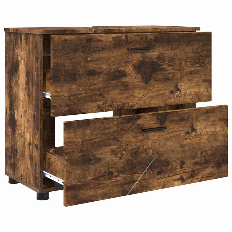 Casa si Gradina - Mobilier - Seturi de mobilier - Seturi baie - Set de mobilier pentru baie cu sertar 3 pcs Stejar afumat - Infinity.ro