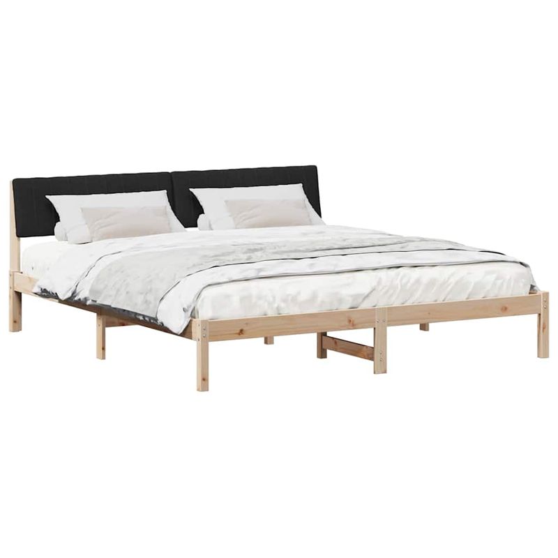 Casa si Gradina - Mobilier - Paturi si accesorii - Paturi - Cadru de pat Maro si negru 180 x 200 cm Lemn masiv de pin - Infinity.ro