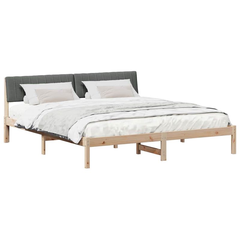 Casa si Gradina - Mobilier - Paturi si accesorii - Paturi - Cadru de pat maro si gri inchis 180 x 200 cm Lemn masiv de pin - Infinity.ro