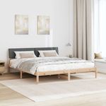 Casa si Gradina - Mobilier - Paturi si accesorii - Paturi - Cadru de pat maro si gri inchis 180 x 200 cm Lemn masiv de pin - Infinity.ro