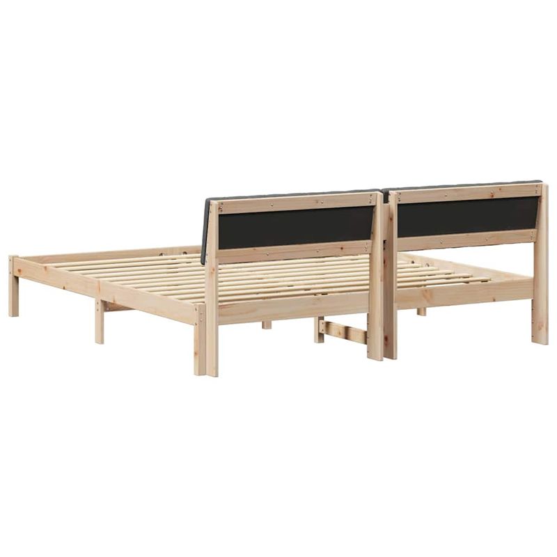 Casa si Gradina - Mobilier - Paturi si accesorii - Paturi - Cadru de pat maro si gri inchis 180 x 200 cm Lemn masiv de pin - Infinity.ro