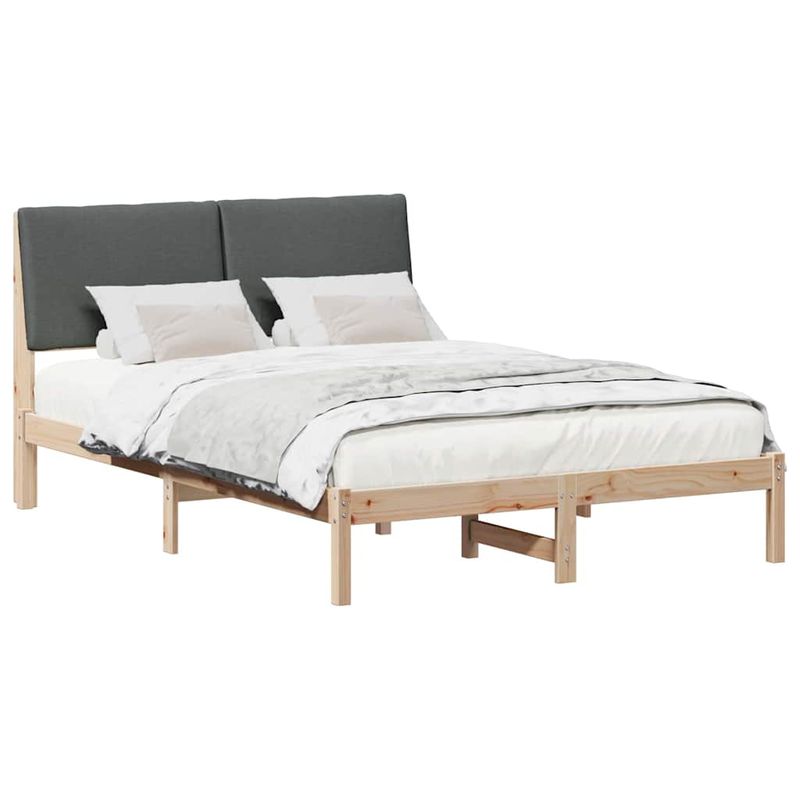 Casa si Gradina - Mobilier - Paturi si accesorii - Paturi - Cadru de pat maro si gri inchis 160 x 200 cm Lemn masiv de pin - Infinity.ro