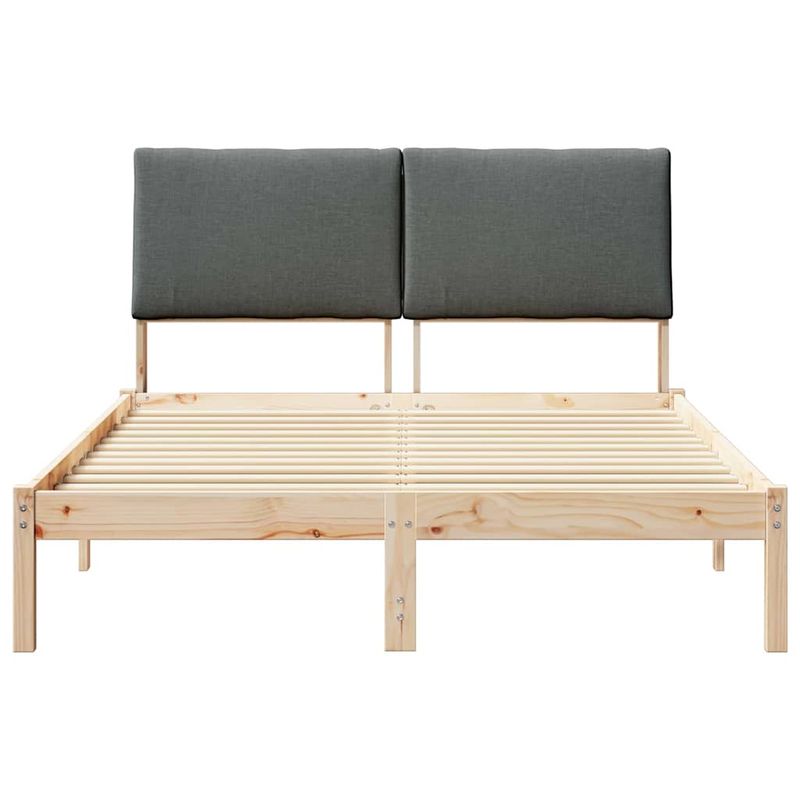Casa si Gradina - Mobilier - Paturi si accesorii - Paturi - Cadru de pat maro si gri inchis 160 x 200 cm Lemn masiv de pin - Infinity.ro