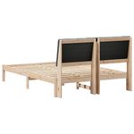 Casa si Gradina - Mobilier - Paturi si accesorii - Paturi - Cadru de pat maro si gri inchis 160 x 200 cm Lemn masiv de pin - Infinity.ro