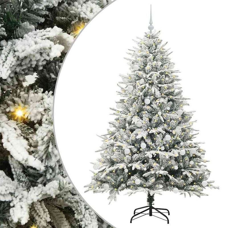 Casa si Gradina - Decoratiuni - Decoratiuni de sezon - Brad de Craciun artificial pre-luminat cu set de bile Verde - Infinity.ro