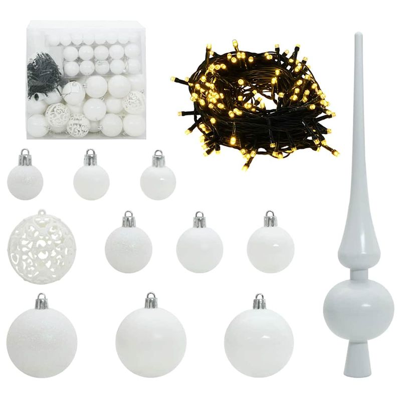 Casa si Gradina - Decoratiuni - Decoratiuni de sezon - Brad de Craciun artificial pre-luminat cu set de bile Verde - Infinity.ro
