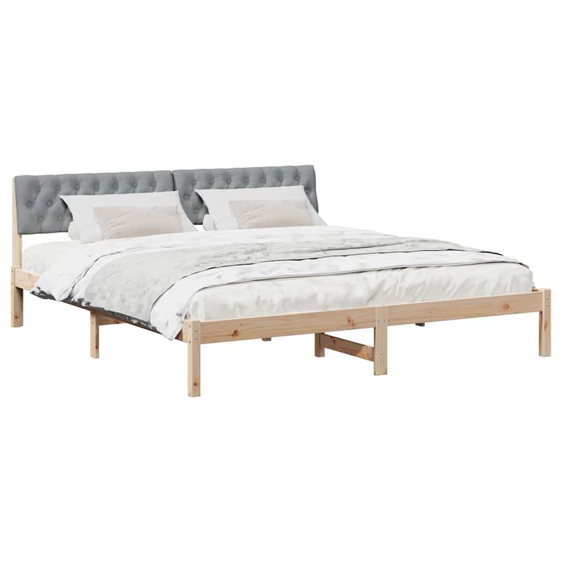 Casa si Gradina - Mobilier - Paturi si accesorii - Paturi - Cadru de pat Maro si gri deschis 180 x 200 cm Lemn masiv de pin - Infinity.ro