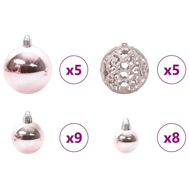 Casa si Gradina - Decoratiuni - Decoratiuni de sezon - Brad de Craciun artificial iluminat cu set de bile Verde 150 cm - Infinity.ro