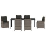 Casa si Gradina - Gradina si terasa - Mobilier exterior - Scaune si sezlonguri gradina - Set de masa pentru gradina 7 pcs Gri poliratan - Infinity.ro