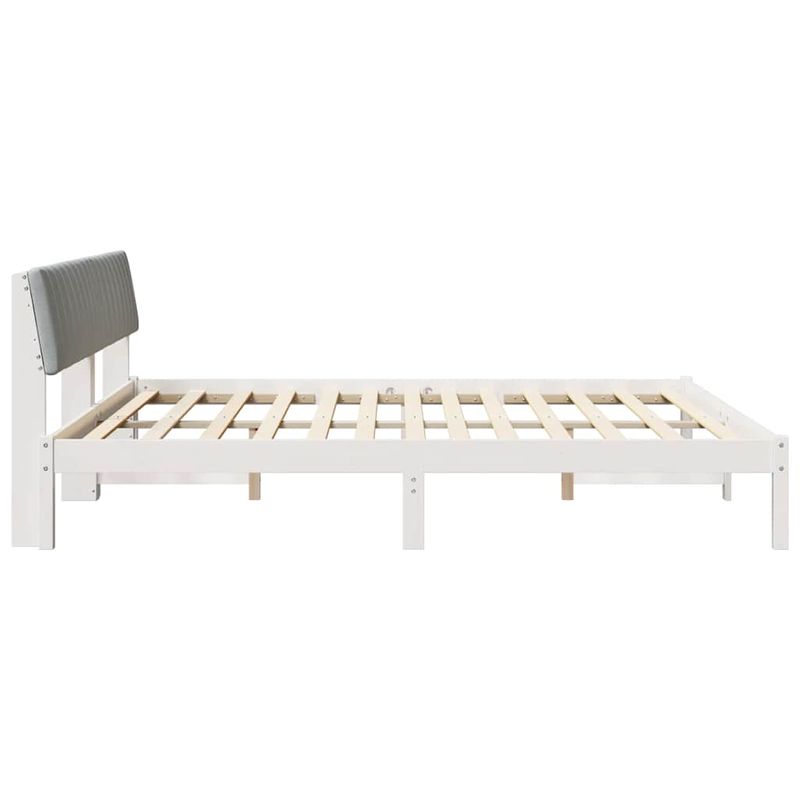 Casa si Gradina - Mobilier - Paturi si accesorii - Paturi - Cadru de pat Alb si gri deschis 180 x 200 cm Lemn masiv de pin - Infinity.ro