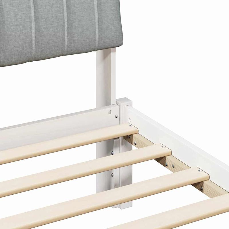 Casa si Gradina - Mobilier - Paturi si accesorii - Paturi - Cadru de pat Alb si gri deschis 180 x 200 cm Lemn masiv de pin - Infinity.ro