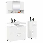 Casa si Gradina - Mobilier - Seturi de mobilier - Seturi baie - Set de mobilier pentru baie cu sertar 3 pcs Alb foarte lucios - Infinity.ro